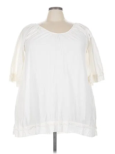 Pre-owned Assorted Brands 3/4 Sleeve Blouse In Ivory