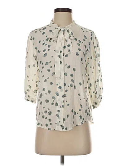Pre-owned Assorted Brands 3/4 Sleeve Blouse In Ivory