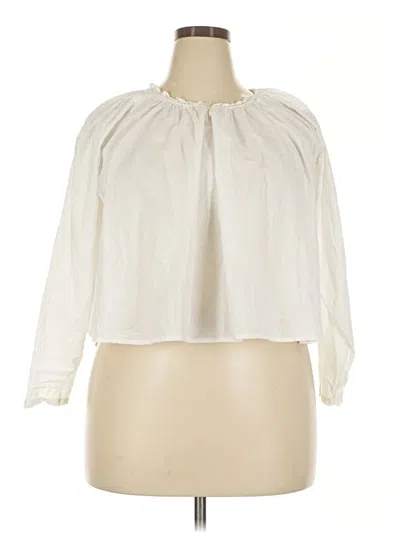 Pre-owned Assorted Brands 3/4 Sleeve Blouse In Ivory
