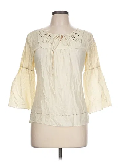 Pre-owned Assorted Brands 3/4 Sleeve Blouse In Ivory