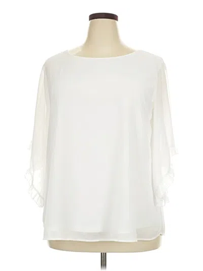 Pre-owned Assorted Brands 3/4 Sleeve Blouse In Ivory