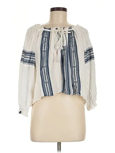 Pre-owned Assorted Brands 3/4 Sleeve Blouse In Ivory