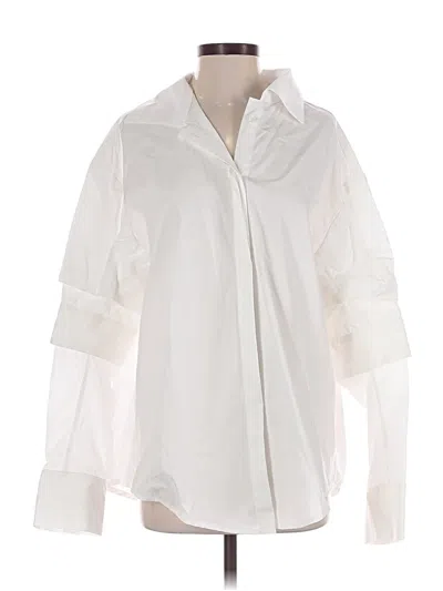Pre-owned Assorted Brands 3/4 Sleeve Blouse In Ivory
