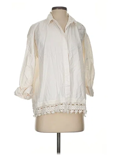 Pre-owned Assorted Brands 3/4 Sleeve Blouse In Ivory