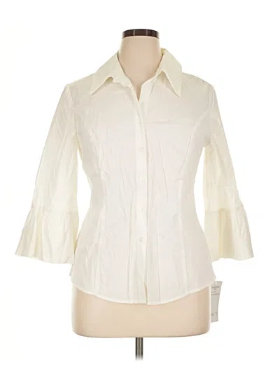 Pre-owned Assorted Brands 3/4 Sleeve Blouse In Ivory