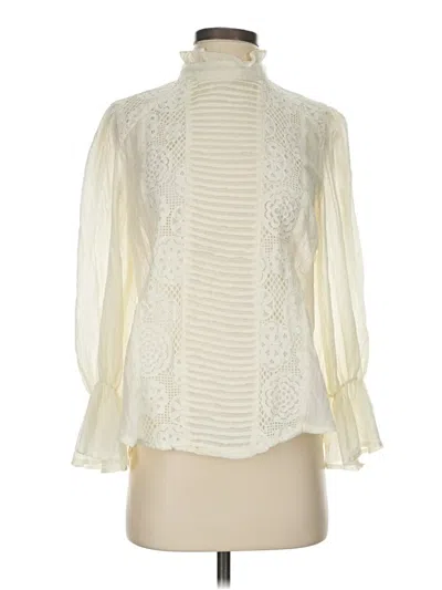 Pre-owned Assorted Brands 3/4 Sleeve Blouse In Ivory