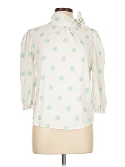 Pre-owned Assorted Brands 3/4 Sleeve Blouse In Ivory