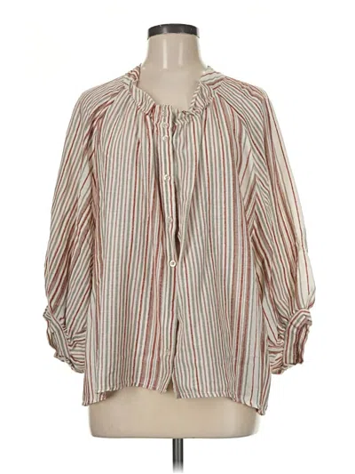Pre-owned Assorted Brands 3/4 Sleeve Blouse In Ivory