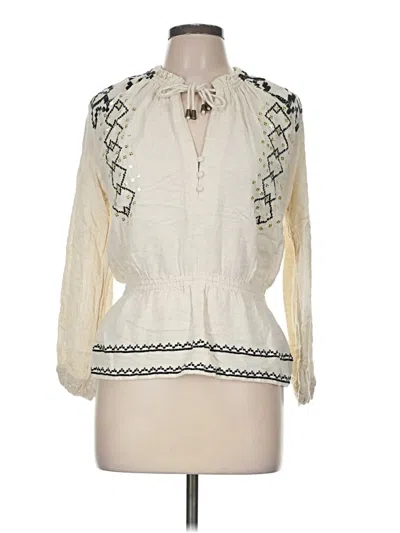 Pre-owned Assorted Brands 3/4 Sleeve Blouse In Ivory
