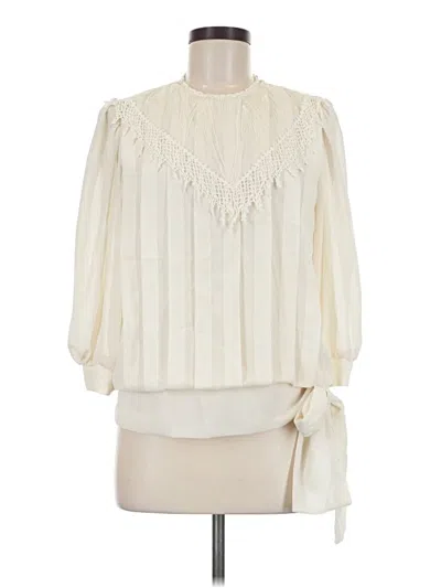 Pre-owned Assorted Brands 3/4 Sleeve Blouse In Ivory