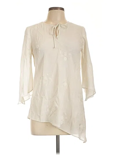 Pre-owned Assorted Brands 3/4 Sleeve Blouse In Ivory