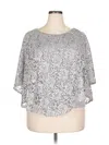 Assorted Brands 3/4 Sleeve Blouse In Metallic
