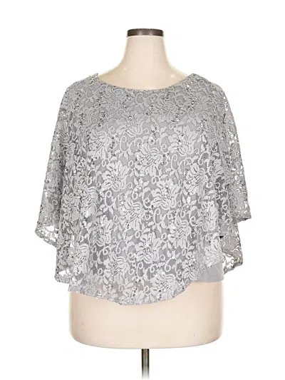 Assorted Brands 3/4 Sleeve Blouse In Metallic