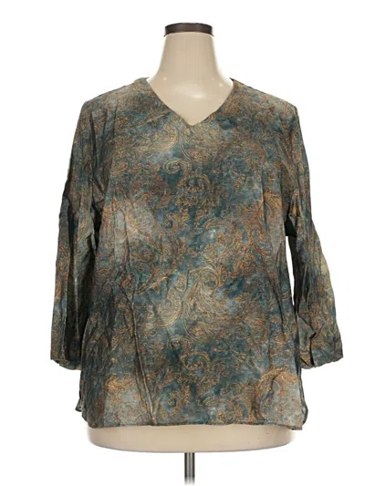 Assorted Brands 3/4 Sleeve Blouse In Multi
