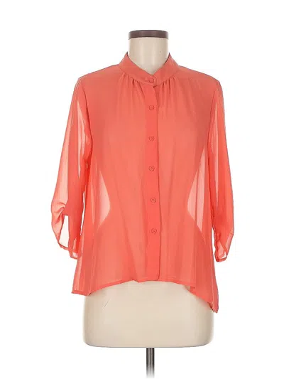 Pre-owned Assorted Brands 3/4 Sleeve Blouse In Orange