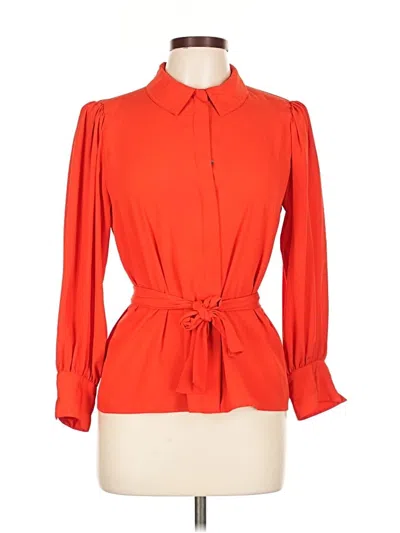 Pre-owned Assorted Brands 3/4 Sleeve Blouse In Orange