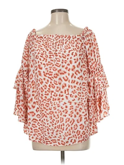 Assorted Brands 3/4 Sleeve Blouse In Orange