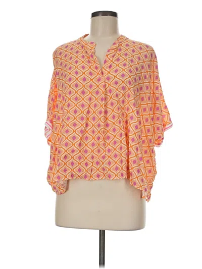 Pre-owned Assorted Brands 3/4 Sleeve Blouse In Orange
