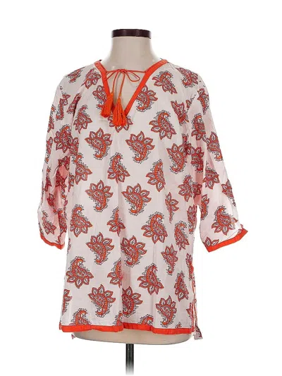 Pre-owned Assorted Brands 3/4 Sleeve Blouse In Orange