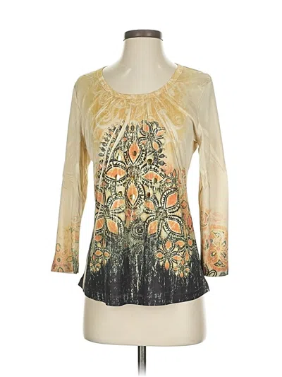 Pre-owned Assorted Brands 3/4 Sleeve Blouse In Orange