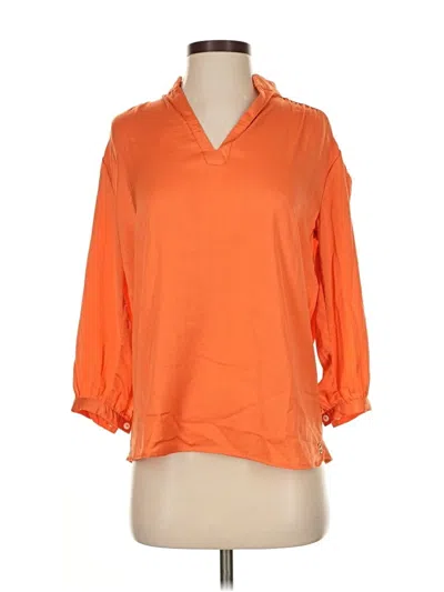 Pre-owned Assorted Brands 3/4 Sleeve Blouse In Orange