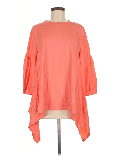Pre-owned Assorted Brands 3/4 Sleeve Blouse In Orange