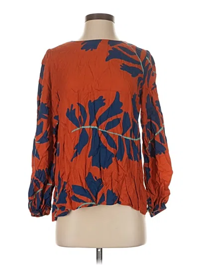 Pre-owned Assorted Brands 3/4 Sleeve Blouse In Orange