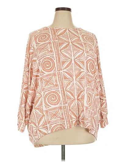 Assorted Brands 3/4 Sleeve Blouse In Orange