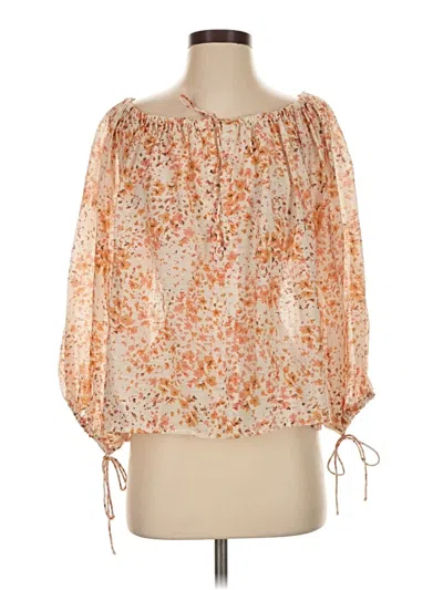 Pre-owned Assorted Brands 3/4 Sleeve Blouse In Orange