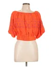 Assorted Brands 3/4 Sleeve Blouse In Orange