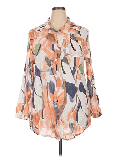 Pre-owned Assorted Brands 3/4 Sleeve Blouse In Orange