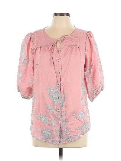 Pre-owned Assorted Brands 3/4 Sleeve Blouse In Pink