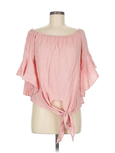 Pre-owned Assorted Brands 3/4 Sleeve Blouse In Pink