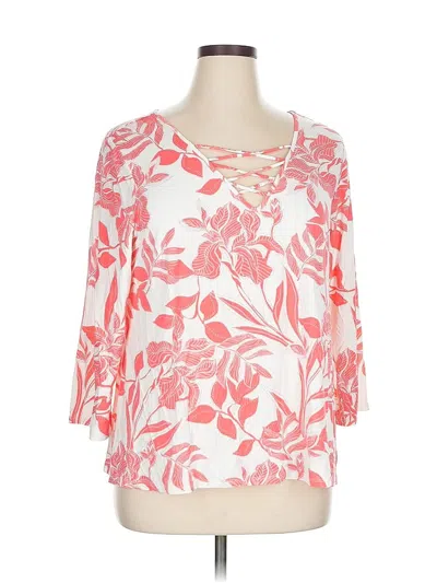 Pre-owned Assorted Brands 3/4 Sleeve Blouse In Pink