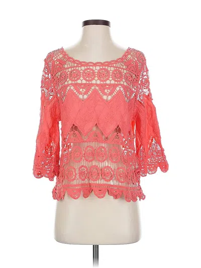 Assorted Brands 3/4 Sleeve Blouse In Pink