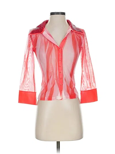 Pre-owned Assorted Brands 3/4 Sleeve Blouse In Pink