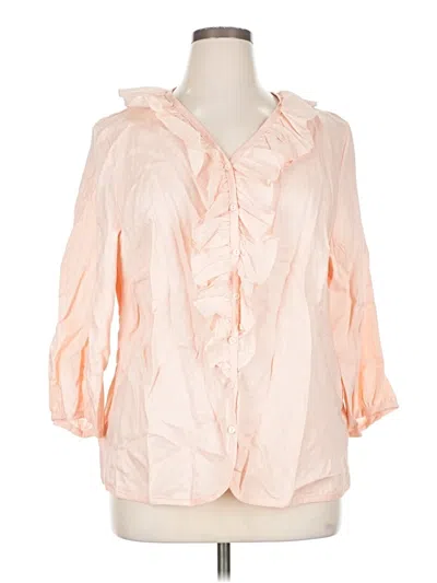 Pre-owned Assorted Brands 3/4 Sleeve Blouse In Pink