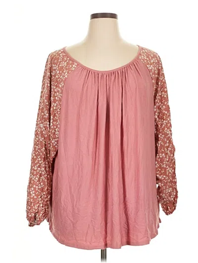 Pre-owned Assorted Brands 3/4 Sleeve Blouse In Pink
