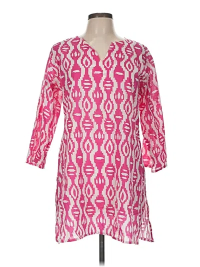 Pre-owned Assorted Brands 3/4 Sleeve Blouse In Pink