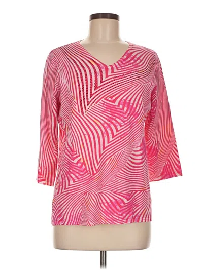 Pre-owned Assorted Brands 3/4 Sleeve Blouse In Pink
