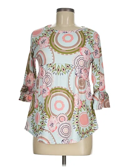 Pre-owned Assorted Brands 3/4 Sleeve Blouse In Pink