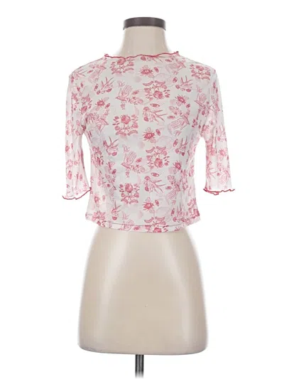 Pre-owned Assorted Brands 3/4 Sleeve Blouse In Pink