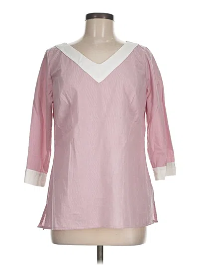 Pre-owned Assorted Brands 3/4 Sleeve Blouse In Pink