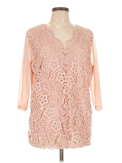 Pre-owned Assorted Brands 3/4 Sleeve Blouse In Pink