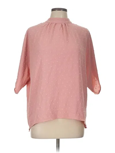 Pre-owned Assorted Brands 3/4 Sleeve Blouse In Pink