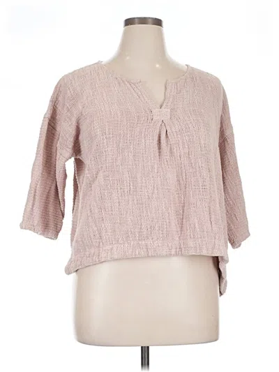 Pre-owned Assorted Brands 3/4 Sleeve Blouse In Pink