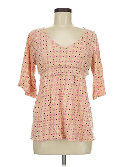 Pre-owned Assorted Brands 3/4 Sleeve Blouse In Pink