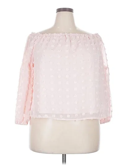 Pre-owned Assorted Brands 3/4 Sleeve Blouse In Pink