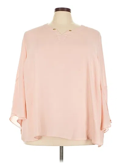 Pre-owned Assorted Brands 3/4 Sleeve Blouse In Pink