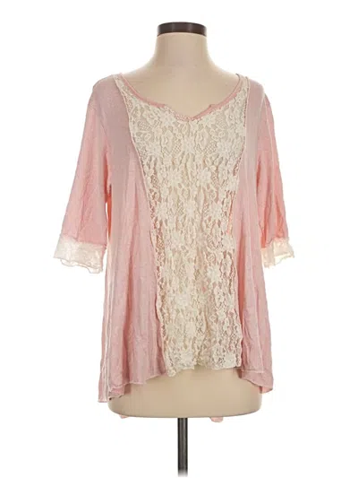 Pre-owned Assorted Brands 3/4 Sleeve Blouse In Pink